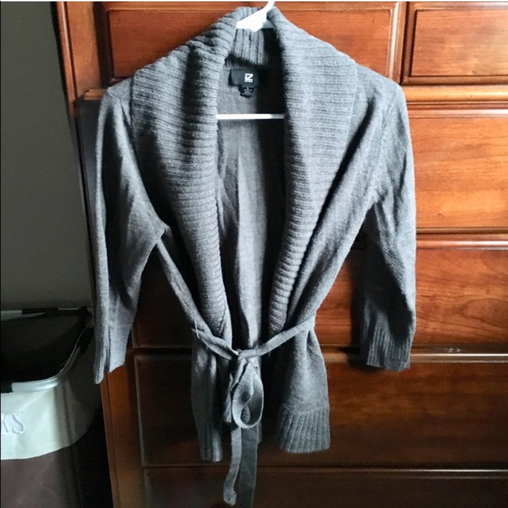 Gray Wrap Sweater